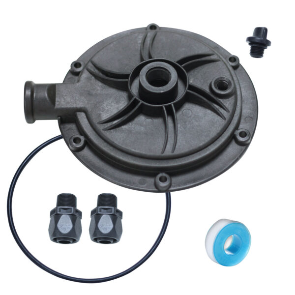 Booster Pump Worm Housing with Quick Connect Fitting and O-Ring Kit, Compatible with Polaris PB4-60 booster pump, Replacement Pump Volute for R0536600 R0621000 R0536300